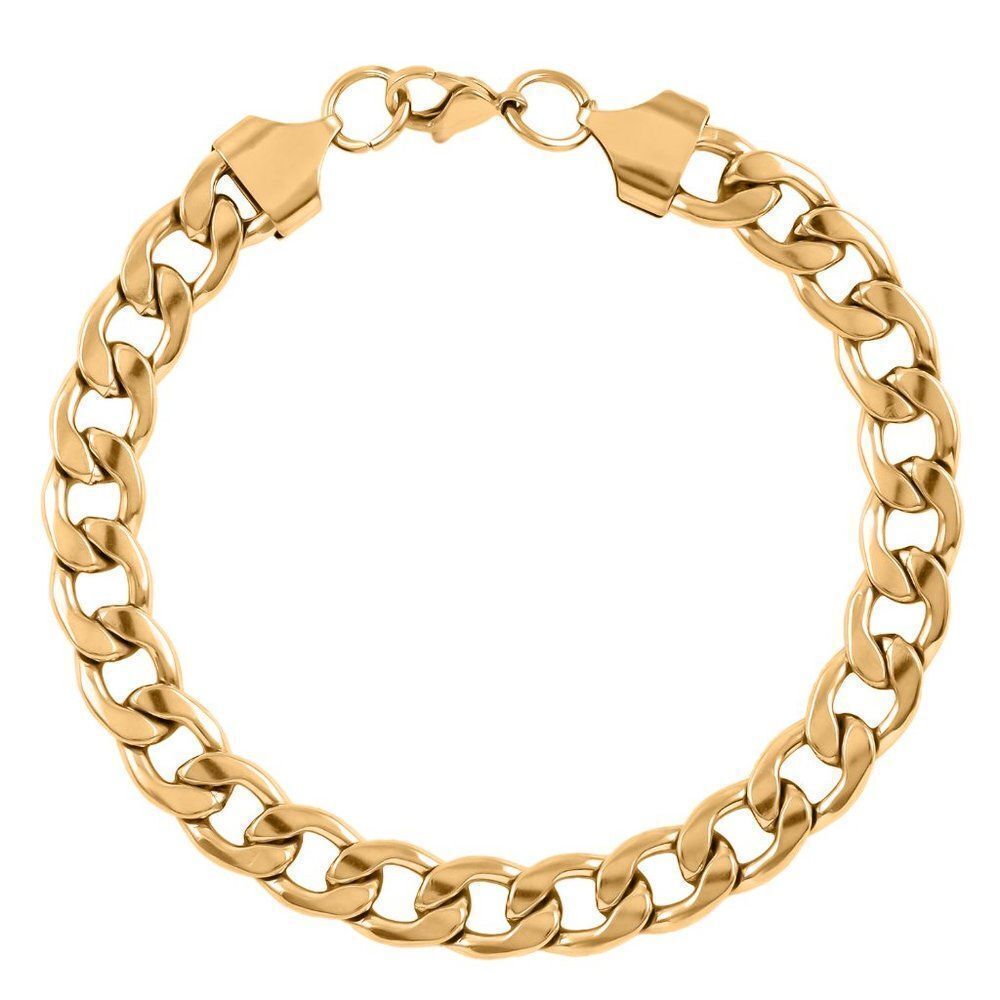 Curb Chain Bracelet in ION Plated Yellow Gold Stainless Steel (8.50 In) 20.80